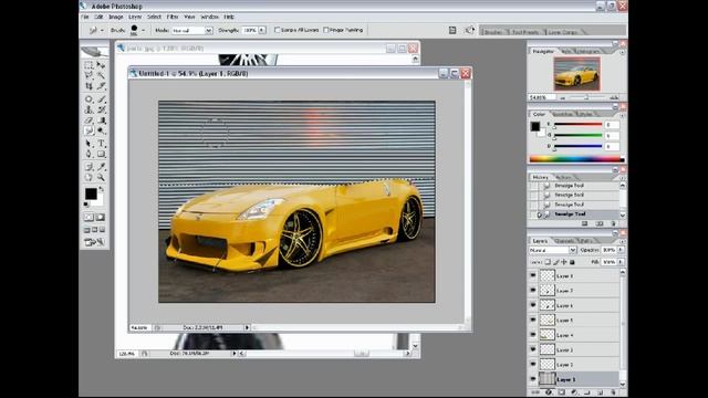 Virtual Tuning Nissan 350z 2005 On Photoshop Cs2 смотреть онлайн