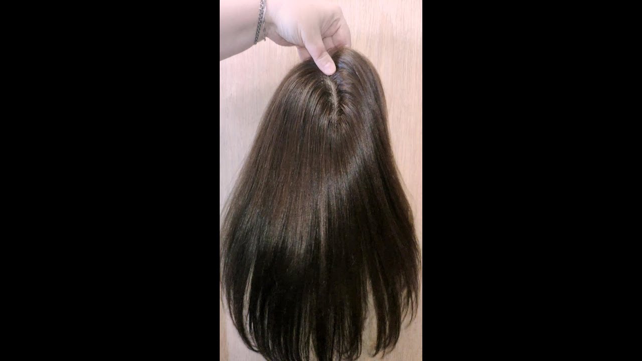 Теменная НАКЛАДКА - на шёлке (с имитацией кожи головы) смотреть онлайн