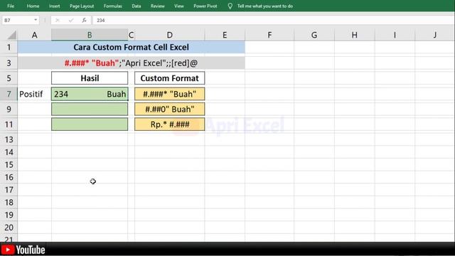 Cara Custom Format Cell Excel смотреть онлайн