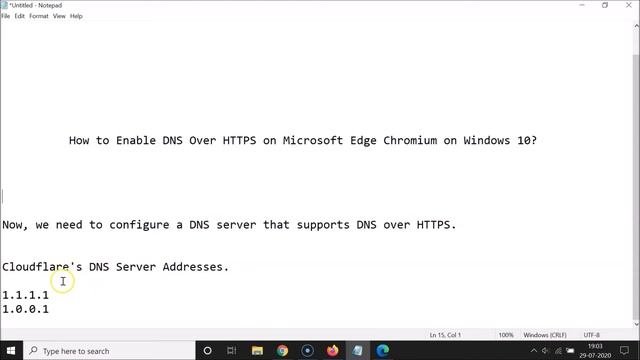 How to Enable DNS over HTTPS on Microsoft Edge Chromium on Windows 10? смотреть онлайн
