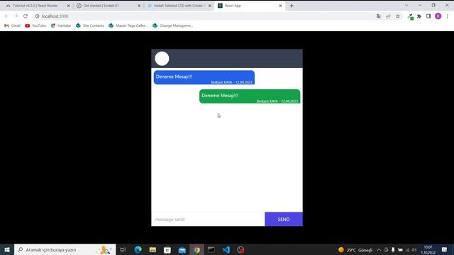 Socket.io + React + NodeJs + Express + TailwindCSS ile Real-Time Chat Uygulaması... смотреть онлайн
