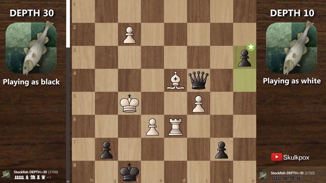 Stockfish Makes 6 BRILLIANT Moves Against ITSELF | Depth=30 Vs. Depth=10