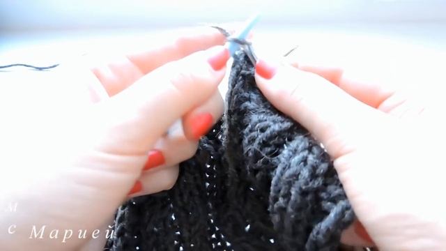 Вяжем Спицами. Мужской шарф. смотреть онлайн