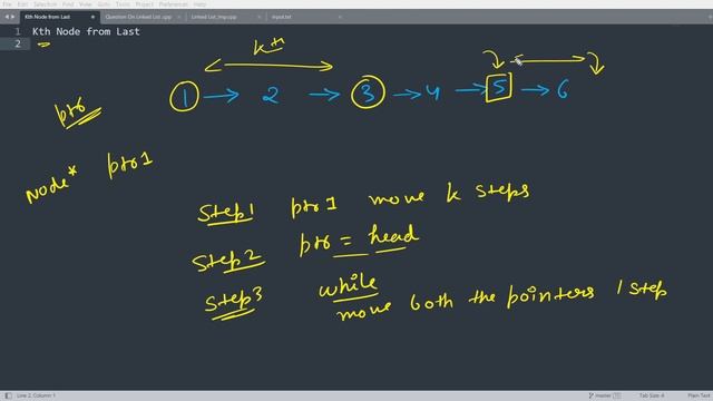 Kth Node from End | Two Pointer Approach | Linked List смотреть онлайн