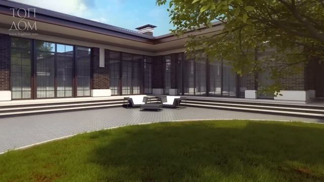 Проект одноэтажного дома с гаражом смотреть онлайн