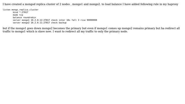 How to load balance mongodb replica cluster? смотреть онлайн