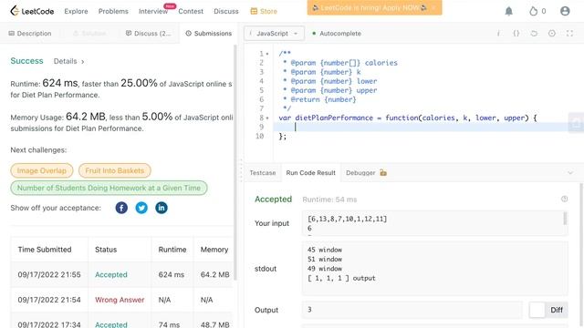 Leetcode 1176 - Visual Solution + Javascript Implementation смотреть онлайн
