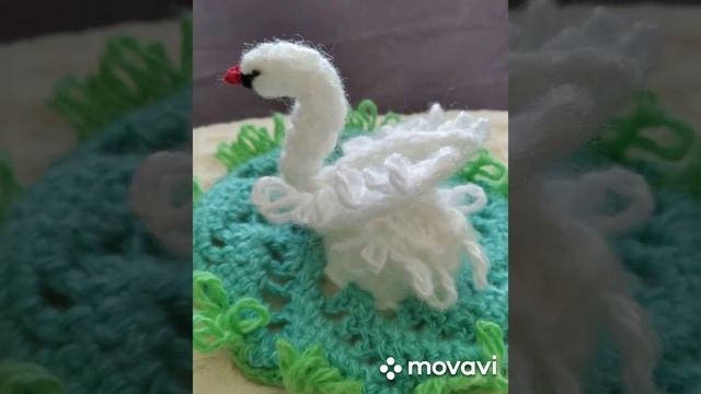 ЛЕБЕДЬ БЕЛЫЙ.ВЯЗАНИЕ КРЮЧКОМ.8см. смотреть онлайн