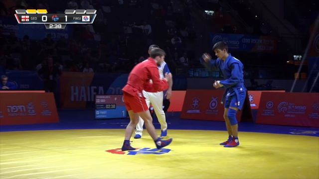 CHANKSELIANI Giorgi vs MIRZOYAN Shagen. Juniors male 58 kg. European SAMBO Championships 2023 смотреть онлайн
