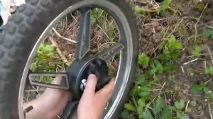 Как снять,  разобрать переднее колесо мопед, мотоцикл Альфа