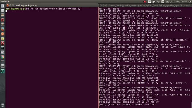 Speech Recognition using pocketsphinx in ROS смотреть онлайн