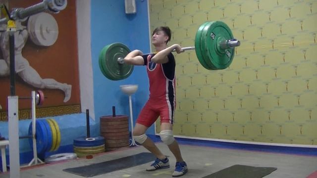 Поликашин Евгений,15 лет Вес кат 61 кг Толчок 62 кг Личный рекорд! смотреть онлайн
