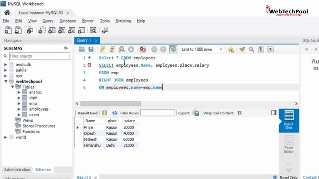 How to use RIGHT JOIN in MySQL in Hindi? What is RIGHT JOIN in MySQL? смотреть онлайн