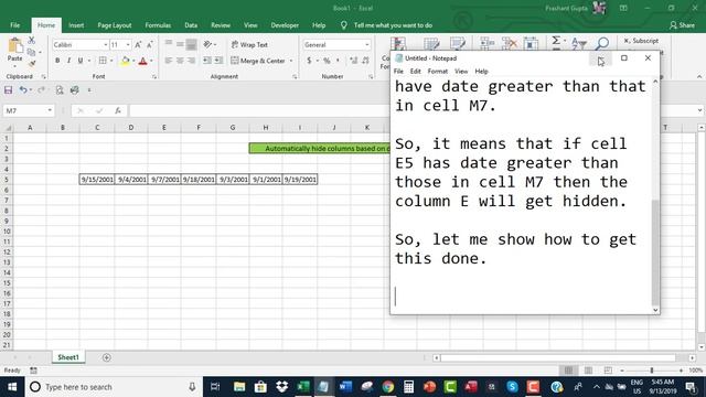 Hide columns based on date in Excel смотреть онлайн