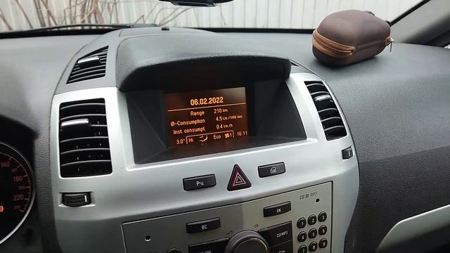 Опель Зафира В (2009 год. 1.7 дизель). Расход топлива - 4.5 л/100 км. смотреть онлайн