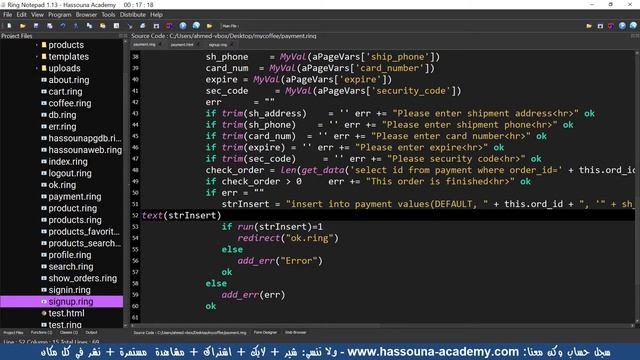 webring 448 برمجة دفع الفيزا والماستر كارد الويب باستخدام الرينج web using ring смотреть онлайн
