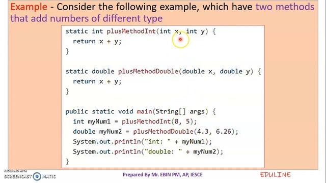 JAVA - MODULE 2 - TOPIC 21 - METHOD OVERLOADING смотреть онлайн