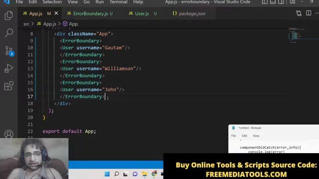 React 18 Error Boundary Tutorial to Display Errors Occured in Components Using JSX in Browser смотреть онлайн