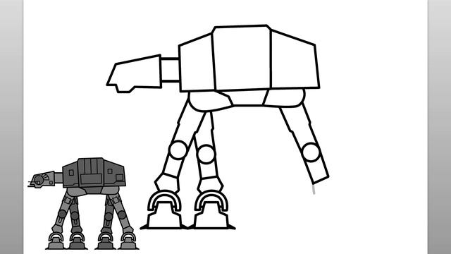How To Draw An AT-AT Walker (Easy Drawing Tutorial) смотреть онлайн