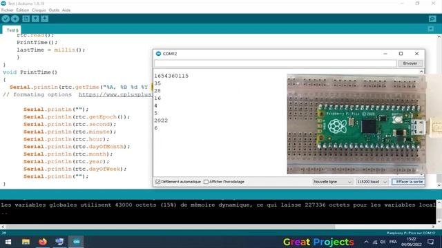 Set and retrieve internal RTC time on Raspberry Pi Pico boards смотреть онлайн