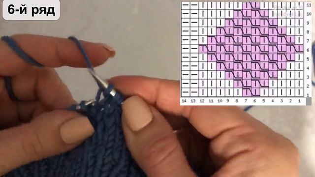 Мастер-класс Часть 1. Шапка спицами с узором плоская коса (+ схема). Подробный попетельный МК. смотреть онлайн