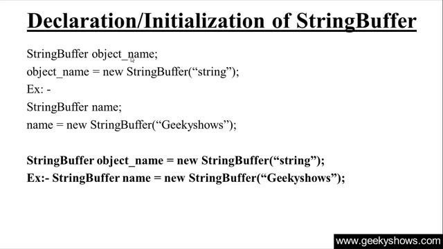 240. Declaration and Initialization of String Buffer in Java Programming (Hindi) смотреть онлайн