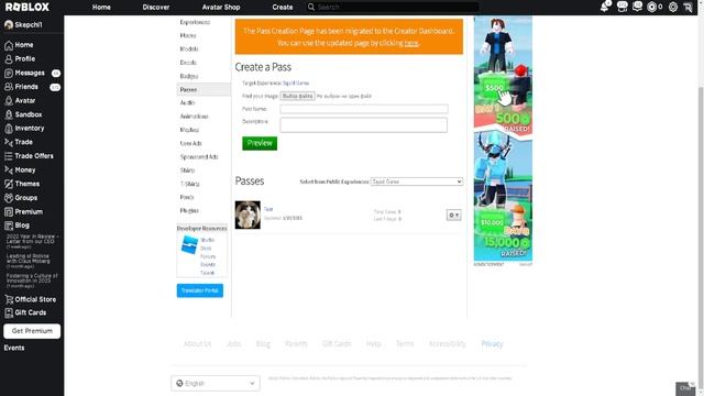 Как создать геймпасс в ROBLOX (Версия для Компьютера) смотреть онлайн