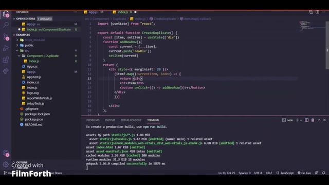 Creating duplicate component in ReactJS смотреть онлайн