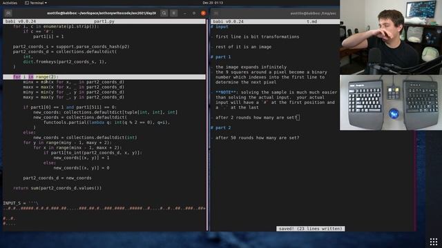 2021 advent of code - day 20 solutions смотреть онлайн