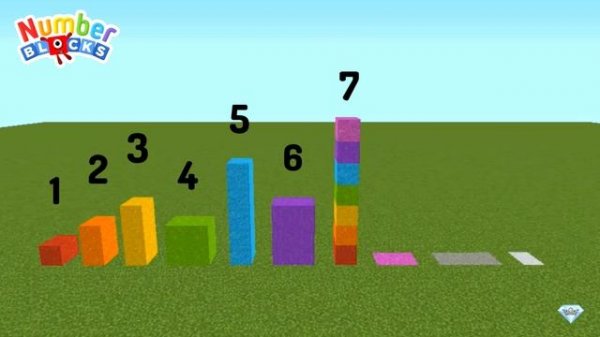 Numberblocks 1-10 in Minecraft