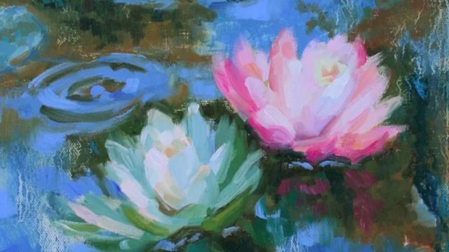 Waterlily | Oil Painting | Deborah Peters | Lotus смотреть онлайн