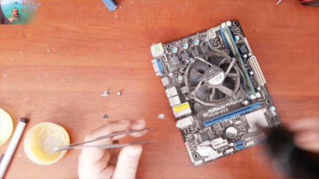 Repair ASRock H61M-HVS. Problem with the sound chip, no sound, replace VIA VT1705 audio chip. смотреть онлайн