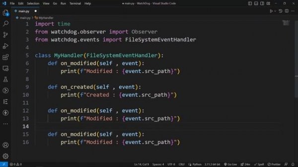 Monitor any changes in file/folder using python || Watchdog || Watchdog in python