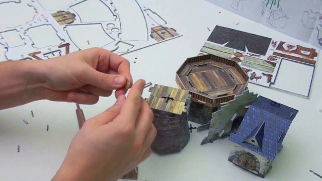 UMBUM - Wiatrak- średniowieczne miasto -zabawki dla dzieci z kartonu - typu puzzle 3d смотреть онлайн