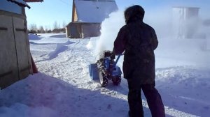 Снегоуборщик для мотоблока//В диком поле