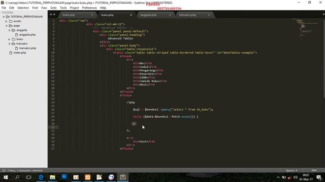 Part2 Tutorial Membuat Aplikasi Perpustakaan Dengan php mysql dan Bootstrap Creat database tampil смотреть онлайн