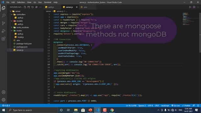 How to connect MongoDB Database - Authentication System using MERN Stack | Part 12 смотреть онлайн