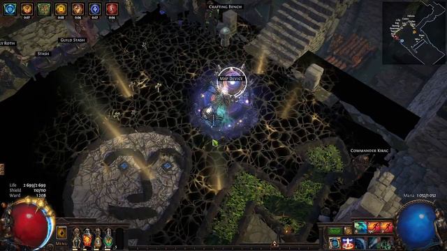 [POE 3.20] Cold CWDT Wardloop Scion - Maze of the Minotaur Map Showcase смотреть онлайн