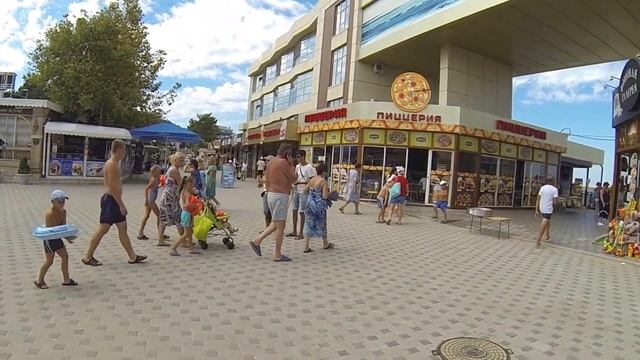Анапа. Прогулка от ул.Крымской до Городского Центрального пляжа. Август 2016 г. смотреть онлайн