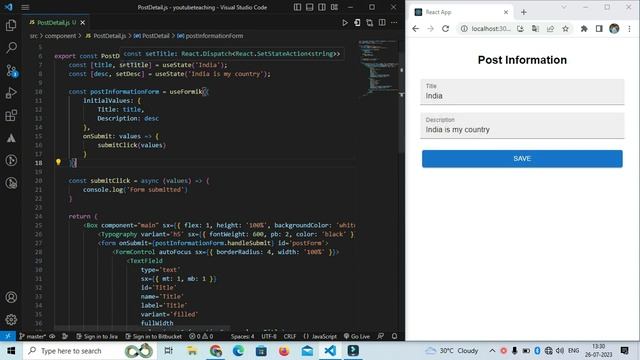 1) Enable updating react formik textfields || Updating formik controls смотреть онлайн