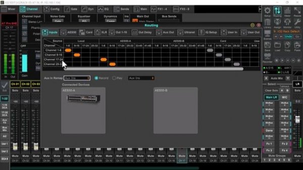 Connecting the X32 Rack to the Behringer S16 Stage Box