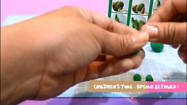 Воздушный пластилин #1 - увлекательная лепка динозаврика!