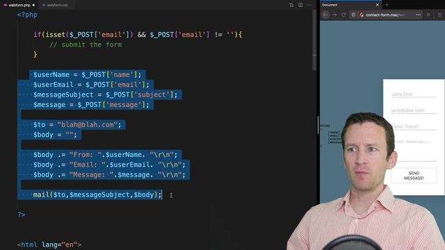 Working Contact Form in PHP with Validation & Email Sending смотреть онлайн