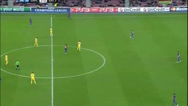 Барса - БАТЭ. Видео 4 - Смена атак через опорного полузащитника смотреть онлайн