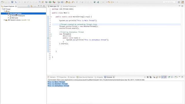 Quick reference : Java Thread Creation - extends thread and implement runnable смотреть онлайн