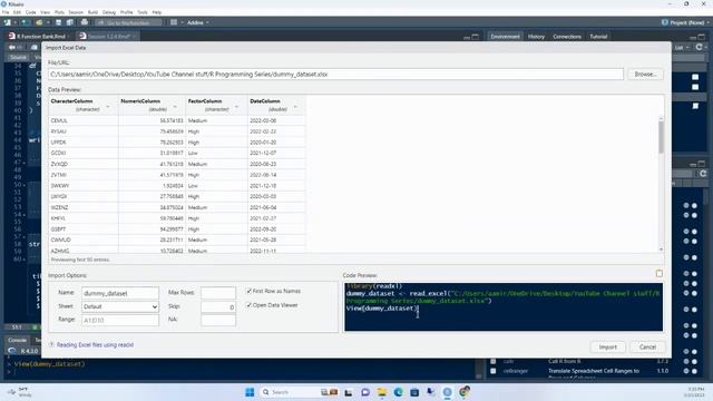 Effortlessly Generate Code to Import Data from Excel to R with R Studio Session 1.2.4 смотреть онлайн