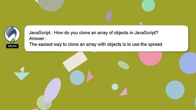 JavaScript : How do you clone an array of objects in JavaScript? смотреть онлайн