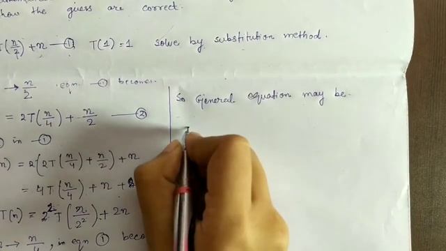 SUBSTITUTION METHOD FOR SOLVING ANY RECURRENCE IN HINDI || FIND TIME COMPLEXITY OF RECURRENCE смотреть онлайн