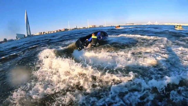 Катаемся в Питере на гидроциклах Съемка Gopro360max смотреть онлайн