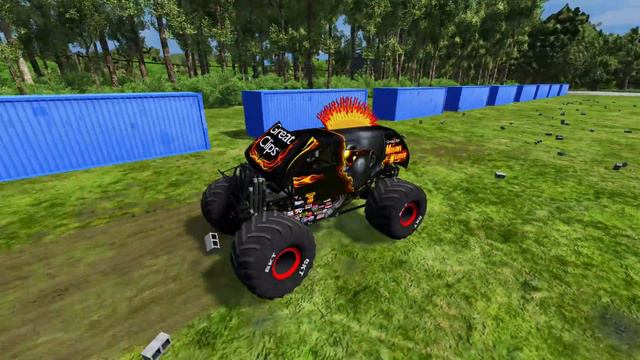Monster Jam INSANE Racing, Freestyle and High Speed Jumps #13 | BeamNG Drive смотреть онлайн
